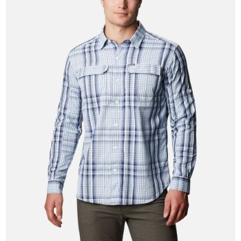 Columbia Overhemd Heren, Silver Ridge 2.0 Plaid Long Sleeve Blauw Gekleurd, 32KYBZOFU